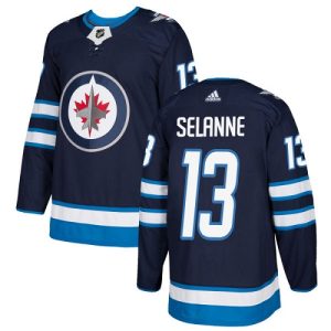 Herren Winnipeg Jets Eishockey Trikot Teemu Selanne #13 Authentic Navy Blau Heim